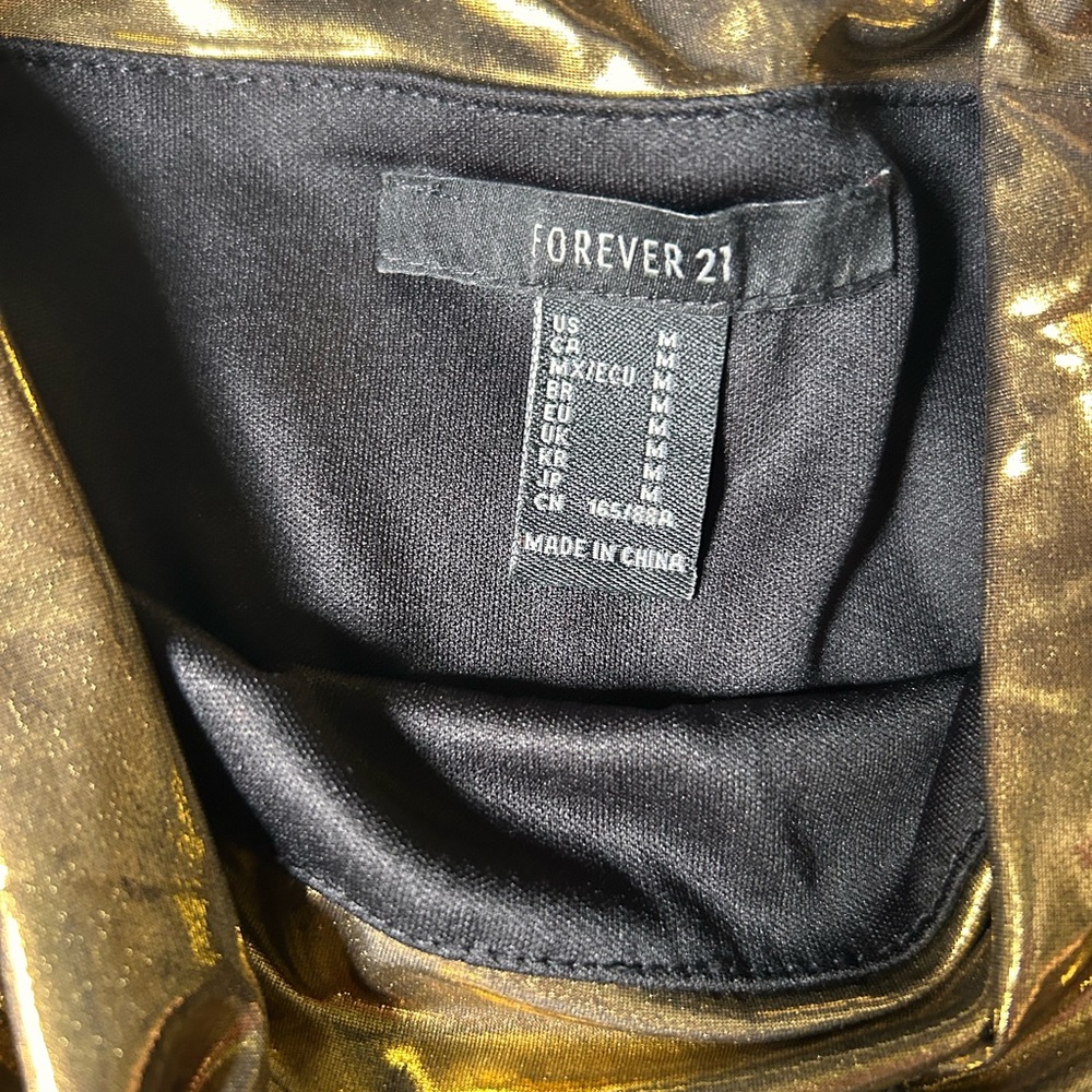 Forever 21 Gold Ruched Wrap Bodycon Dress - Picture 4 of 4